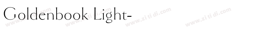 Goldenbook Light字体转换